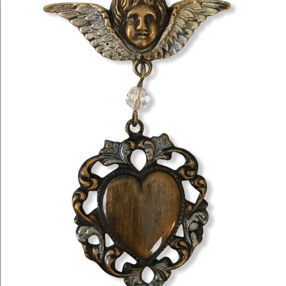 💗Reproduction “Cherub” Victoriana Brooch from the Sweet Romance Collection - Picture 6 of 10